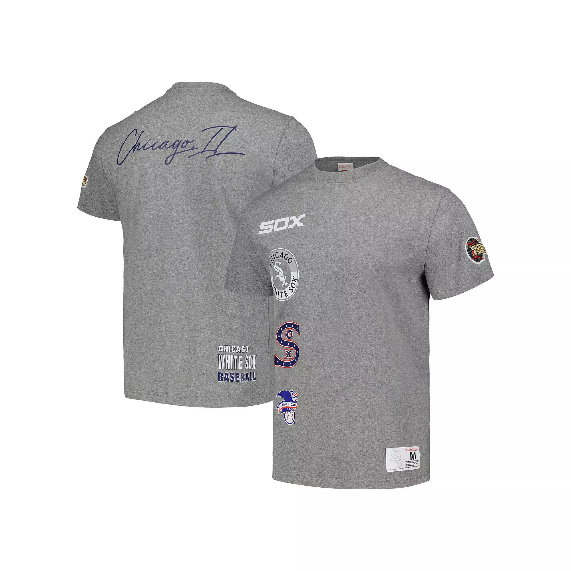Men's Mitchell & Ness Heather Gray Chicago White Sox Cooperstown Collection City Collection T-Shirt,  Product Image