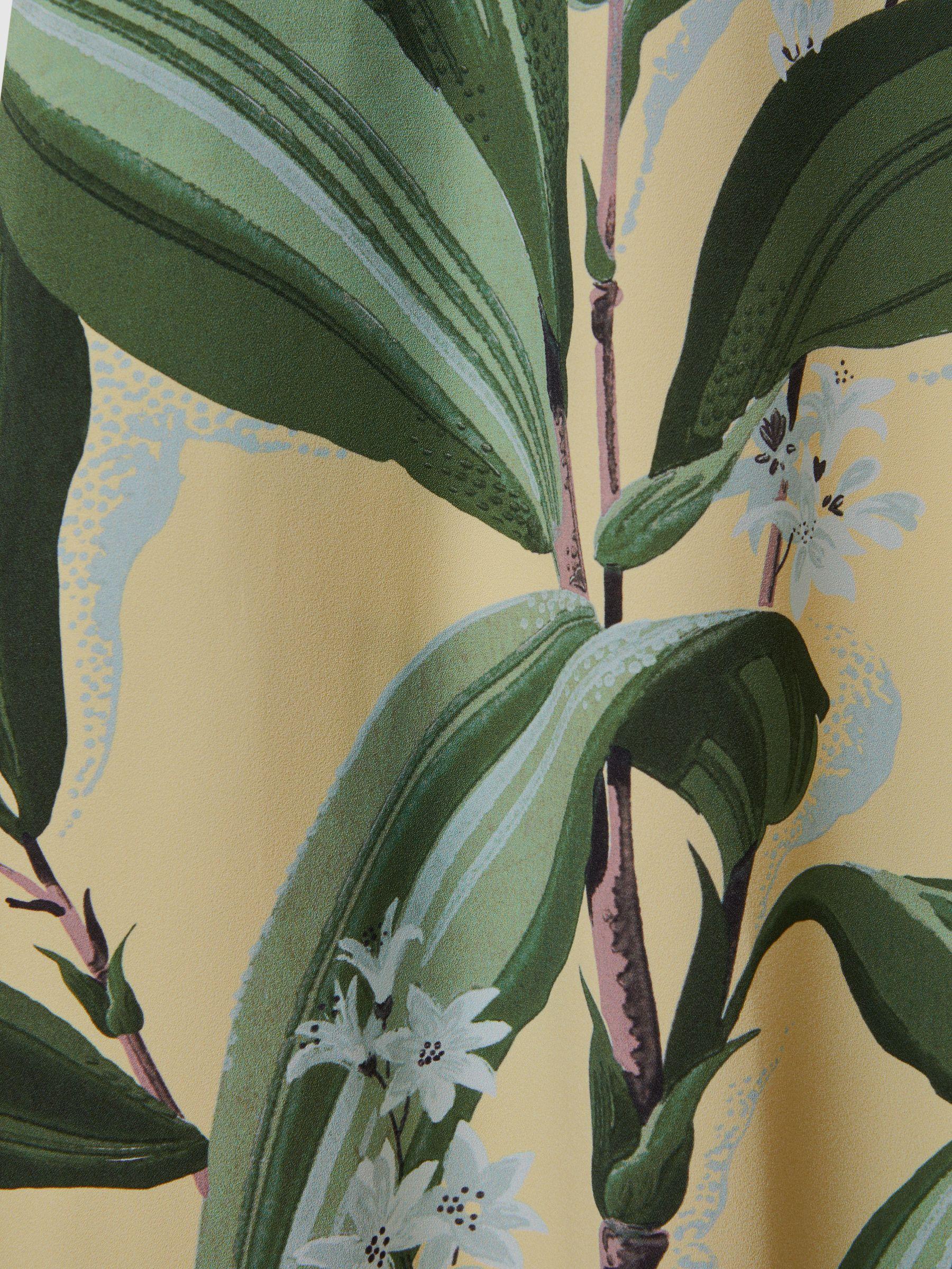 Florere Printed High Neck Maxi Dress in Pale Yellow Product Image