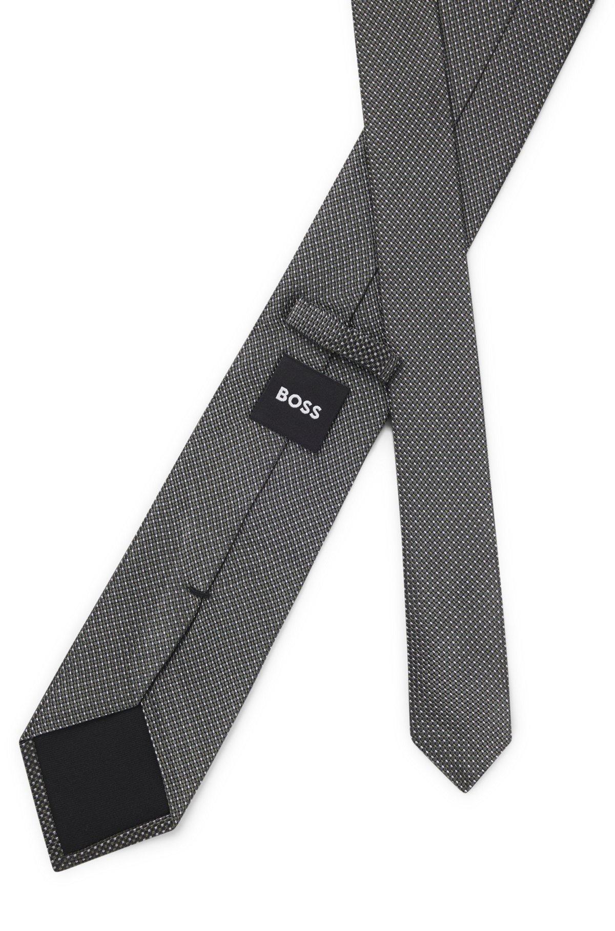 Pure-silk tie with micro pattern Product Image