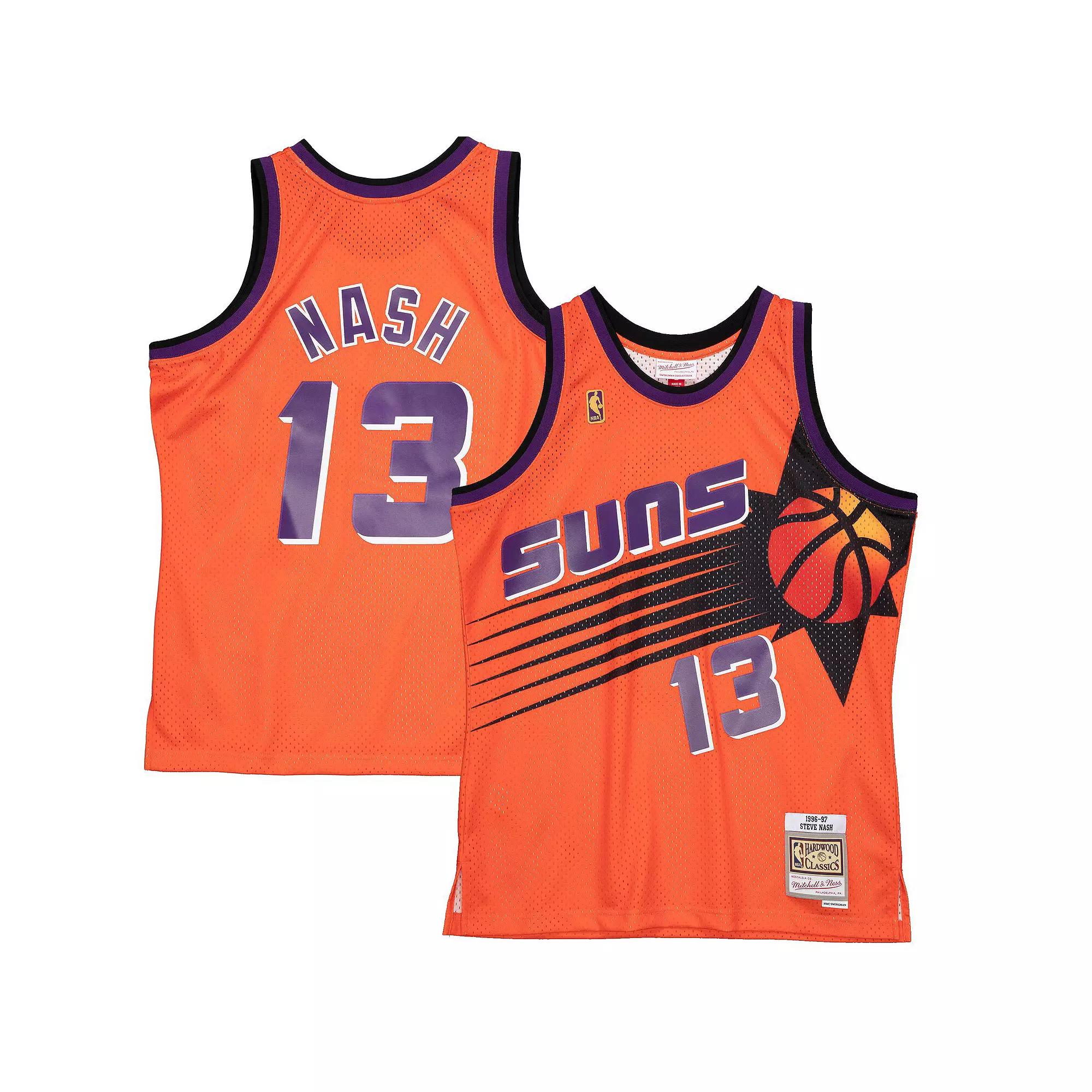 Men's Mitchell & Ness Steve Nash Orange Phoenix Suns 1996-97 Hardwood Classics Reload 2.0 Swingman Jersey,  Product Image