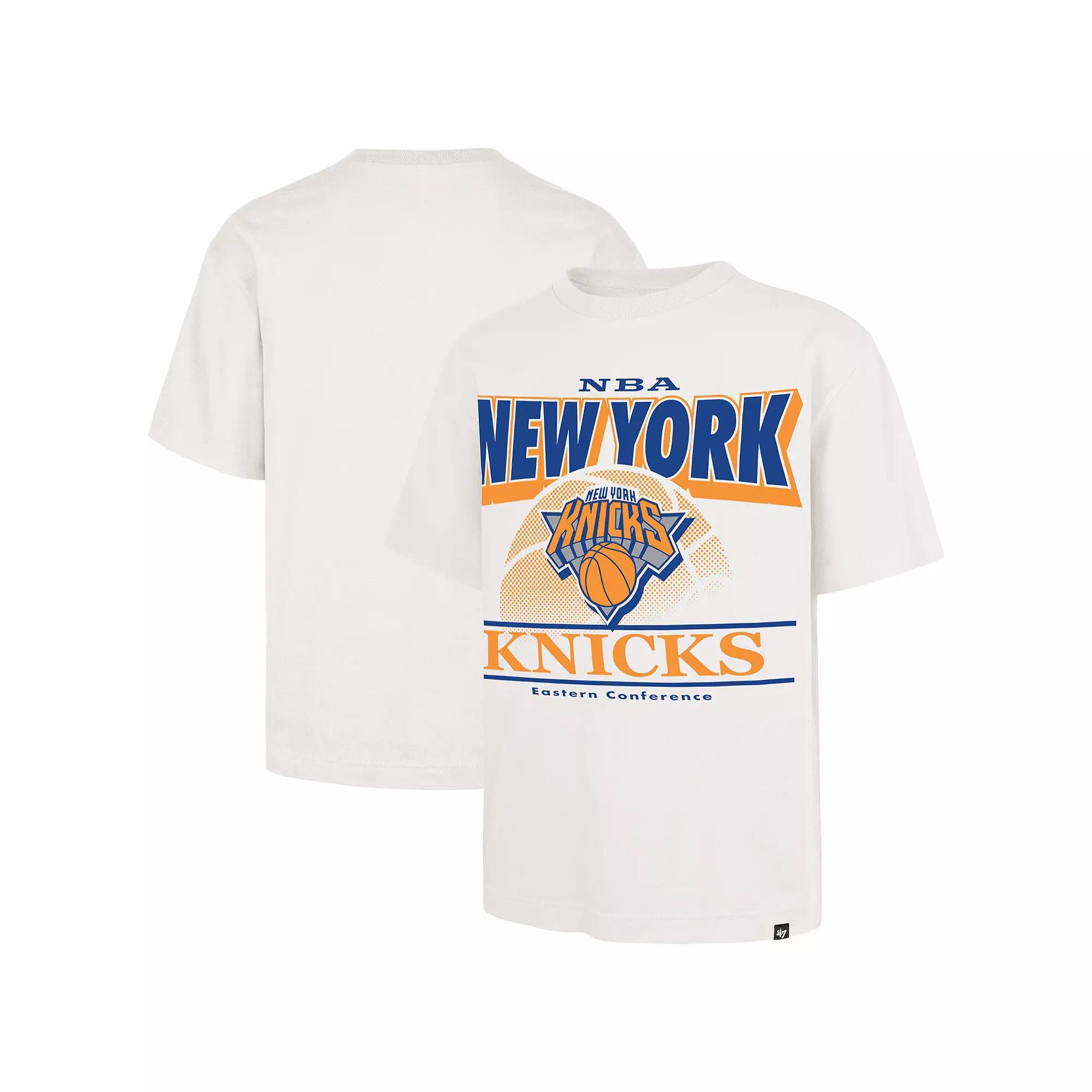 Men's '47  White New York Knicks City Edition Shifty Foundation T-Shirt, Size: Large Product Image