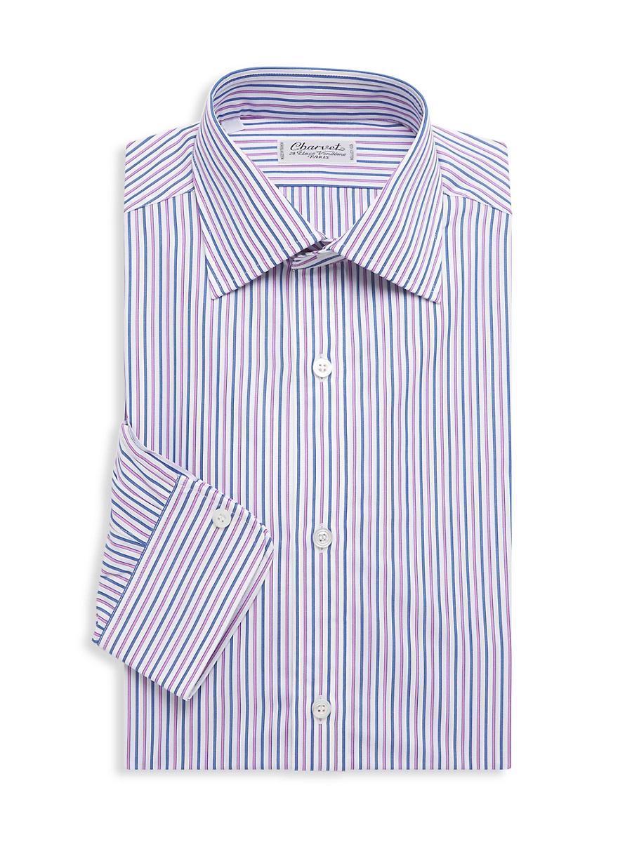 Mens Pinstriped Dress Shirt Product Image