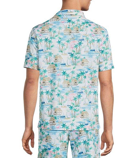 Caribbean Flamingo Beach Cabana Woven Top Product Image