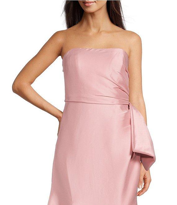 Belle by Badgley Mischka Abigail Strapless Bow Detail Mermaid Dress Product Image