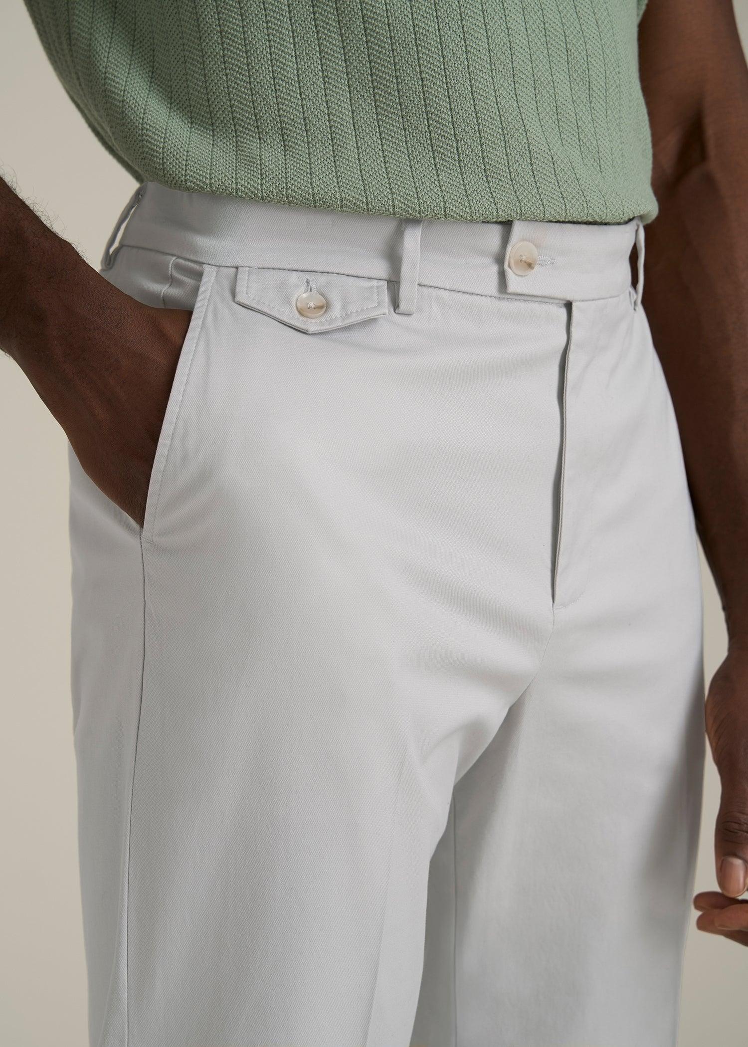 Refined Chinos for Tall Men in Grey Sand Male Product Image