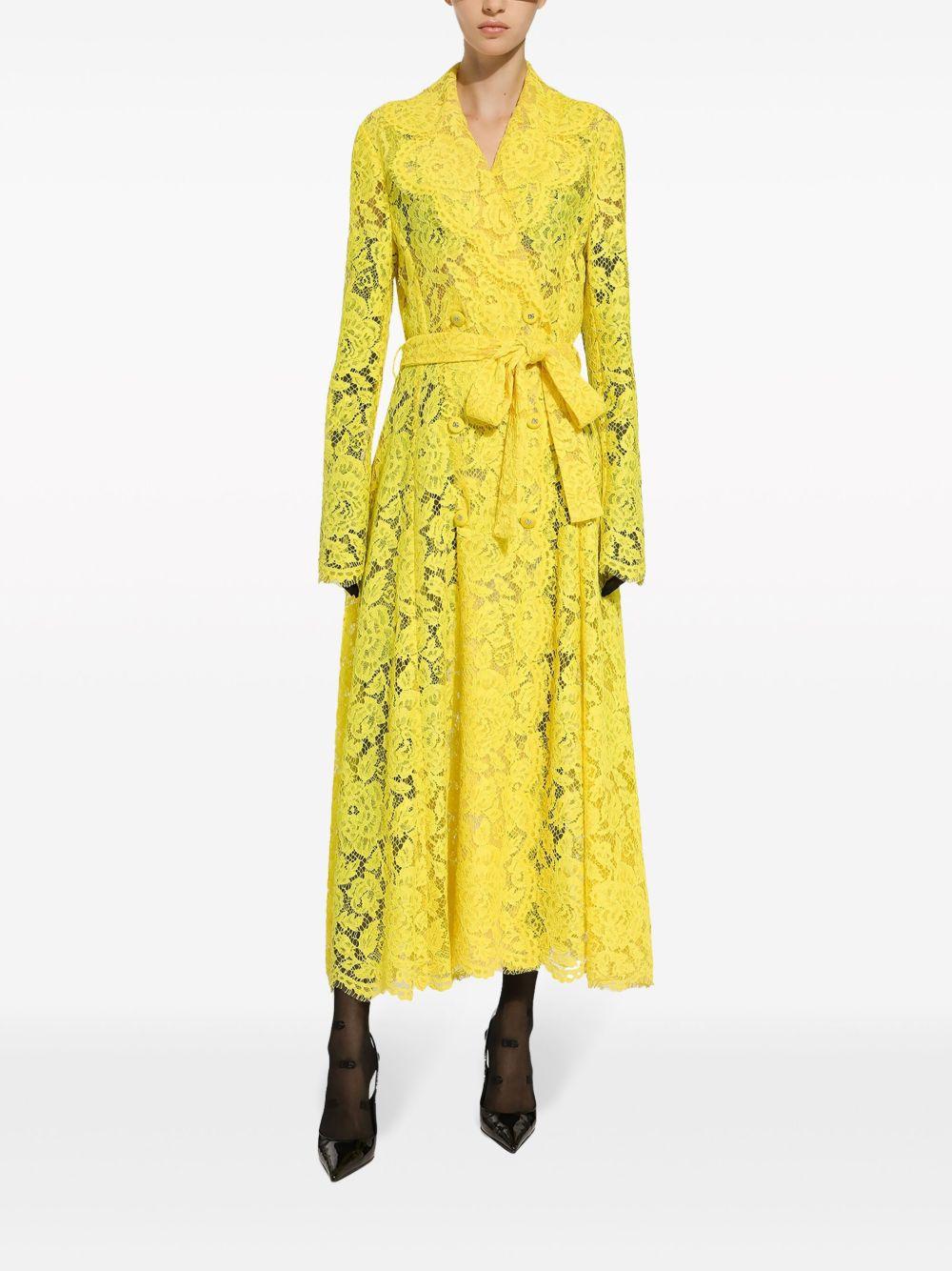 cordonetto-lace trench coat Product Image