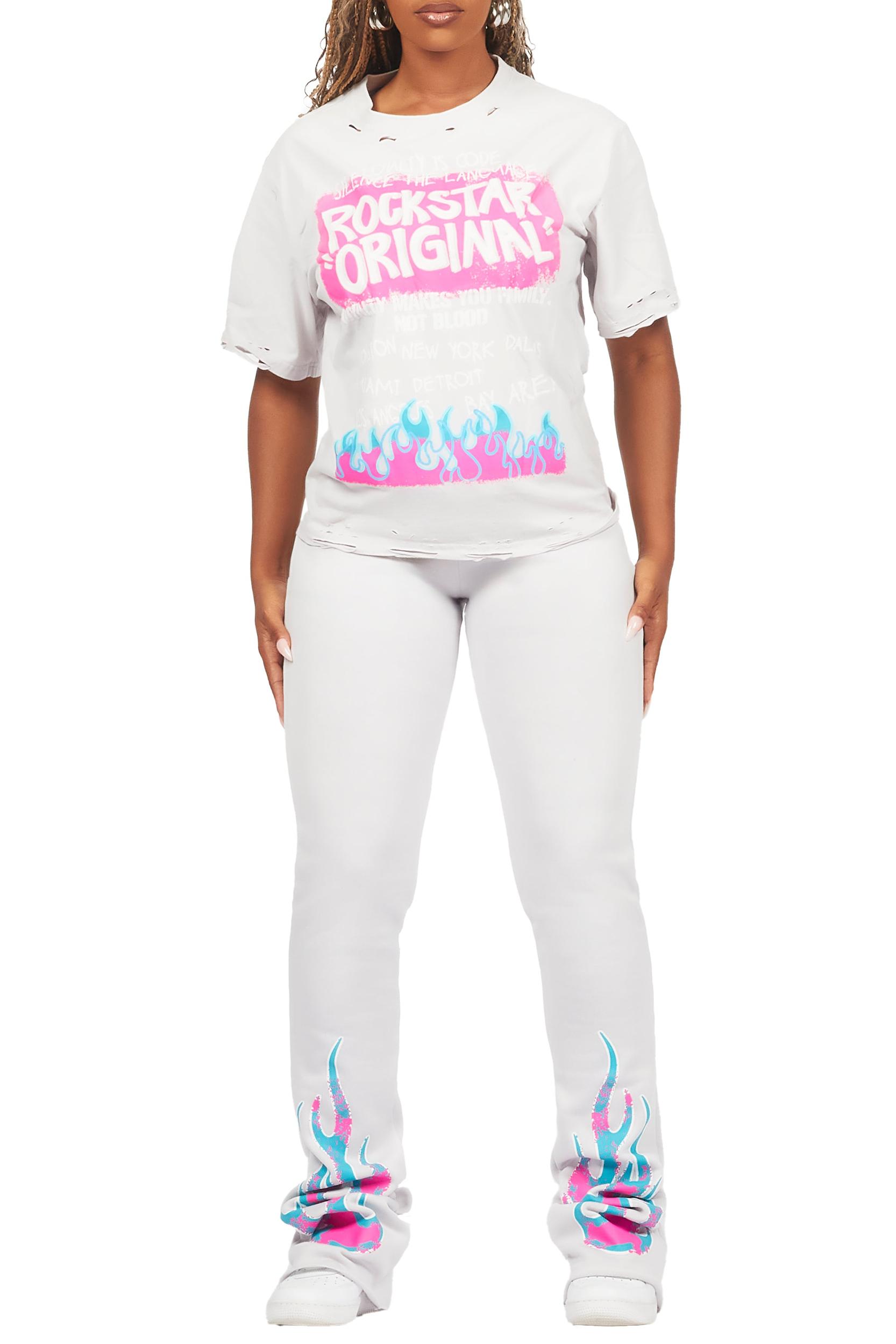 Bridgette Grey T-Shirt Trackset Female Product Image