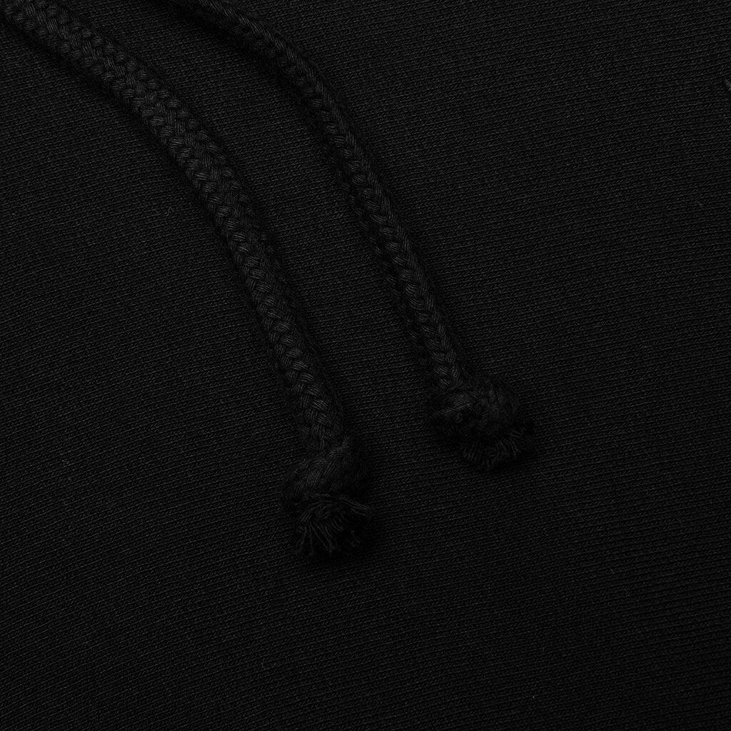 Logo Embroidery Hoodie - Black Male Product Image