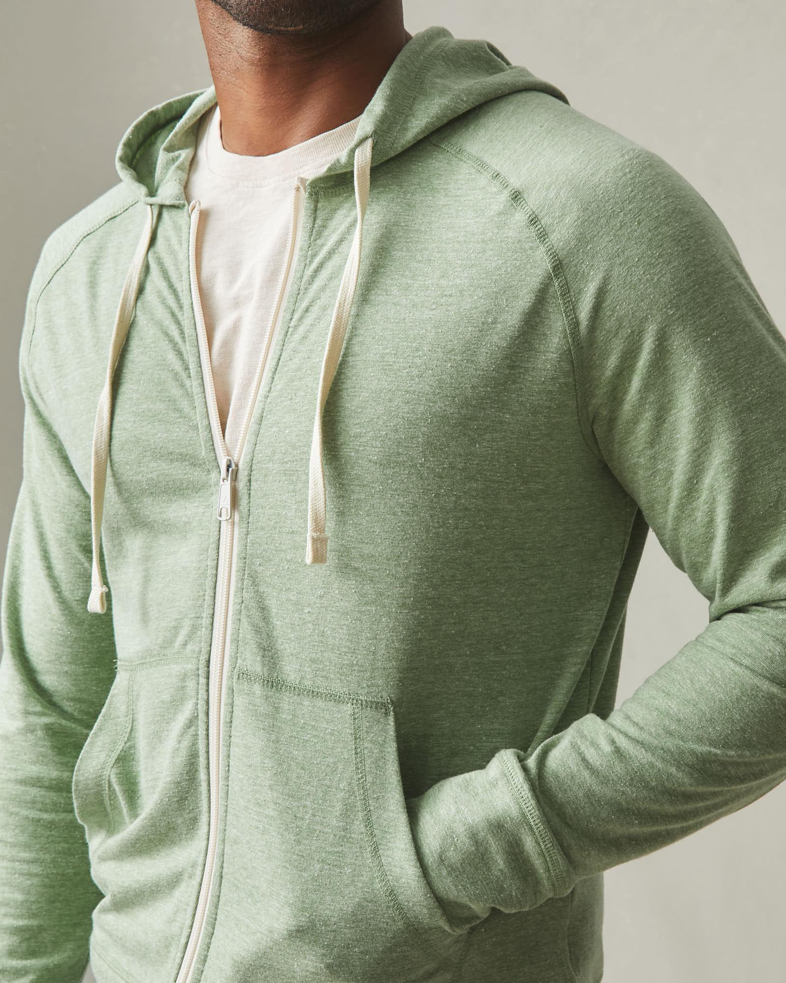 Men's Lightweight Full Zip - Dill Heather Product Image