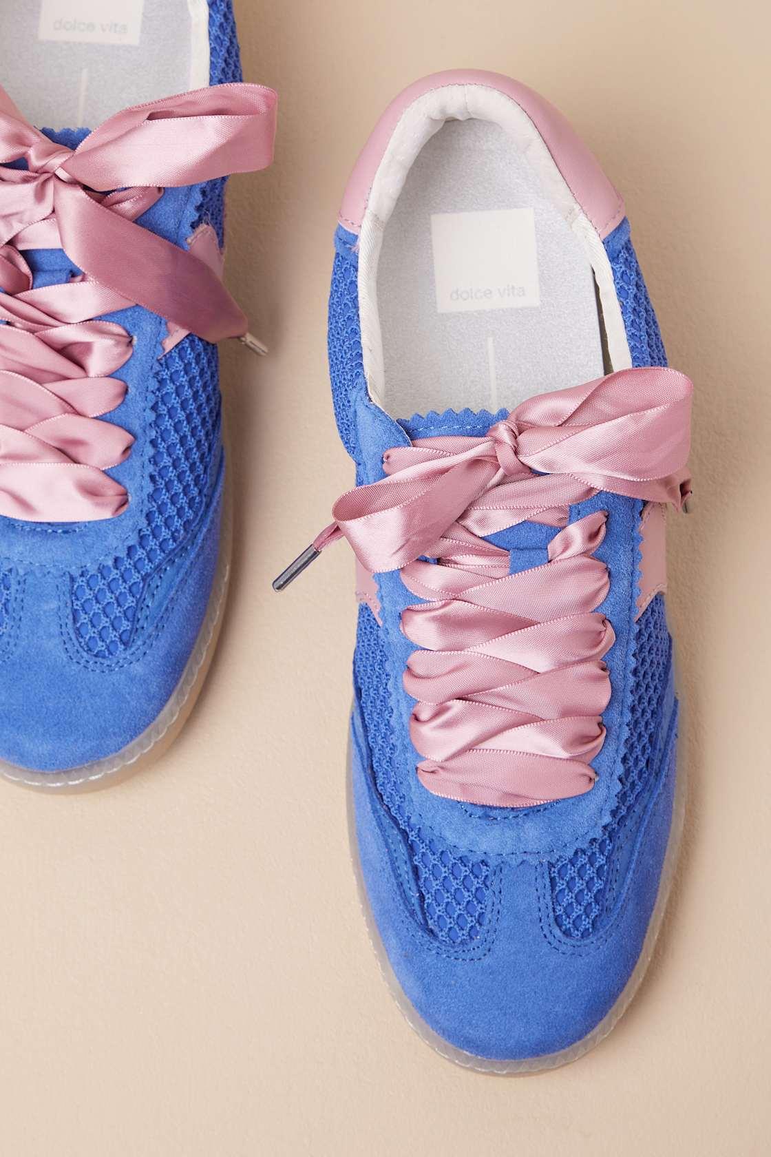 Notice Royal Blue Woven Mesh Sneakers Product Image