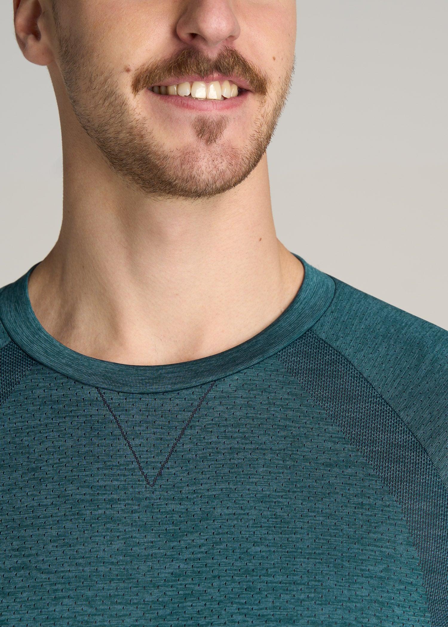 A.T. Performance MODERN-FIT Raglan Shirt for Tall Men in Teal Mix Male Product Image