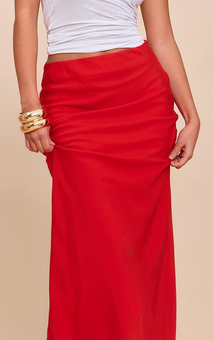 Tomato Tencel Maxi Skirt Product Image