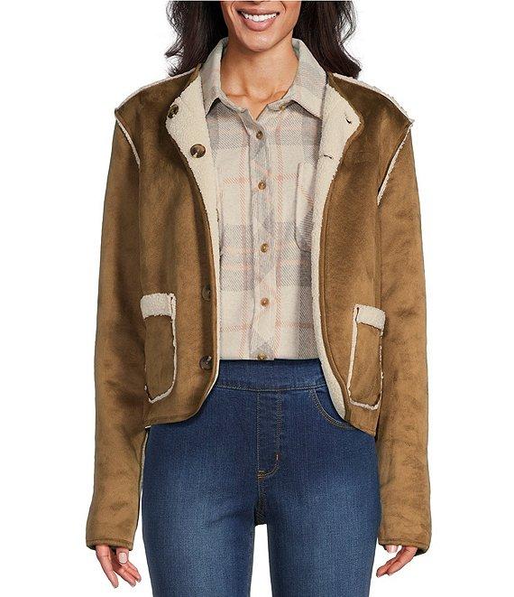 Westbound Reversible Collarless Button Front Jacket Product Image