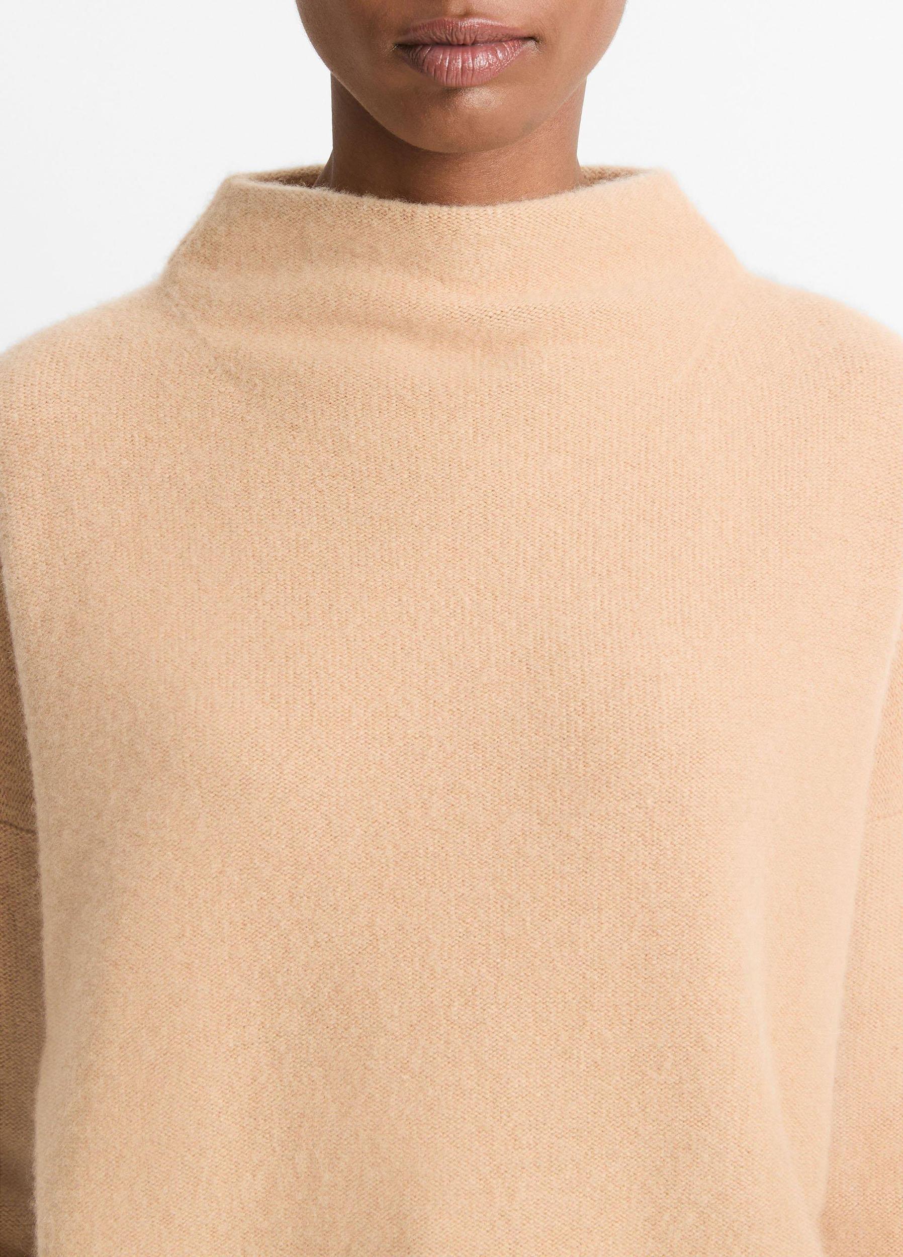 Plush Cashmere Funnel-Neck Sweater Product Image