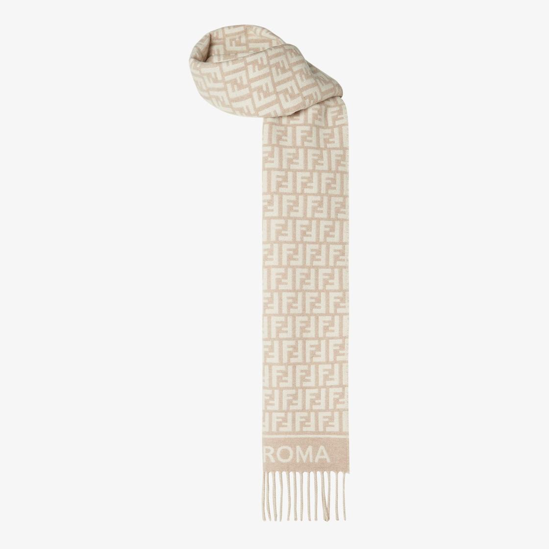 FF ScarfBeige wool and cashmere scarf Product Image