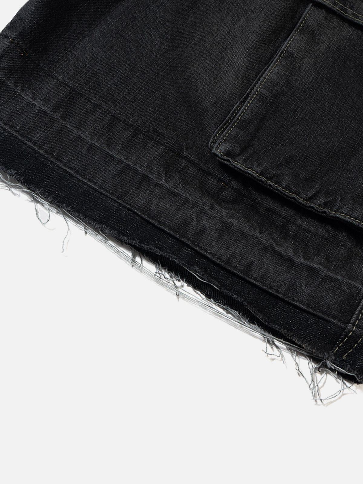 Aelfric Eden Drawstring Decorative Zipper Jorts Product Image