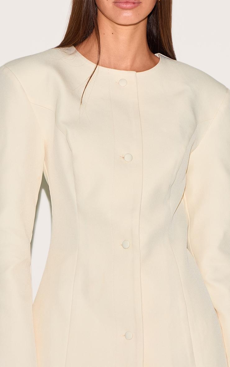 Almond Tailored Fitted Blazer Product Image