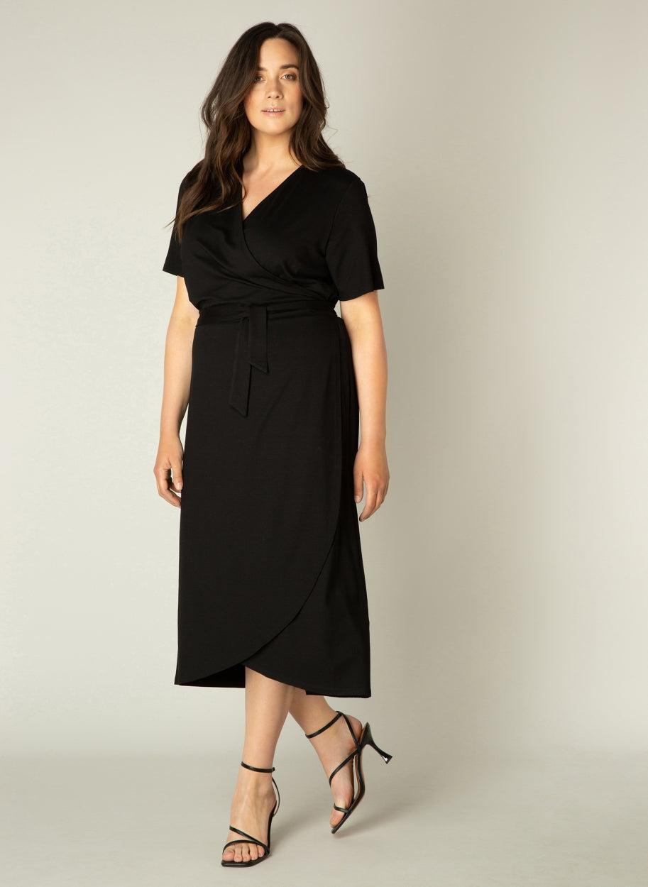 Base Level Abbie Wrap Dress - Sizes 14-28! Product Image