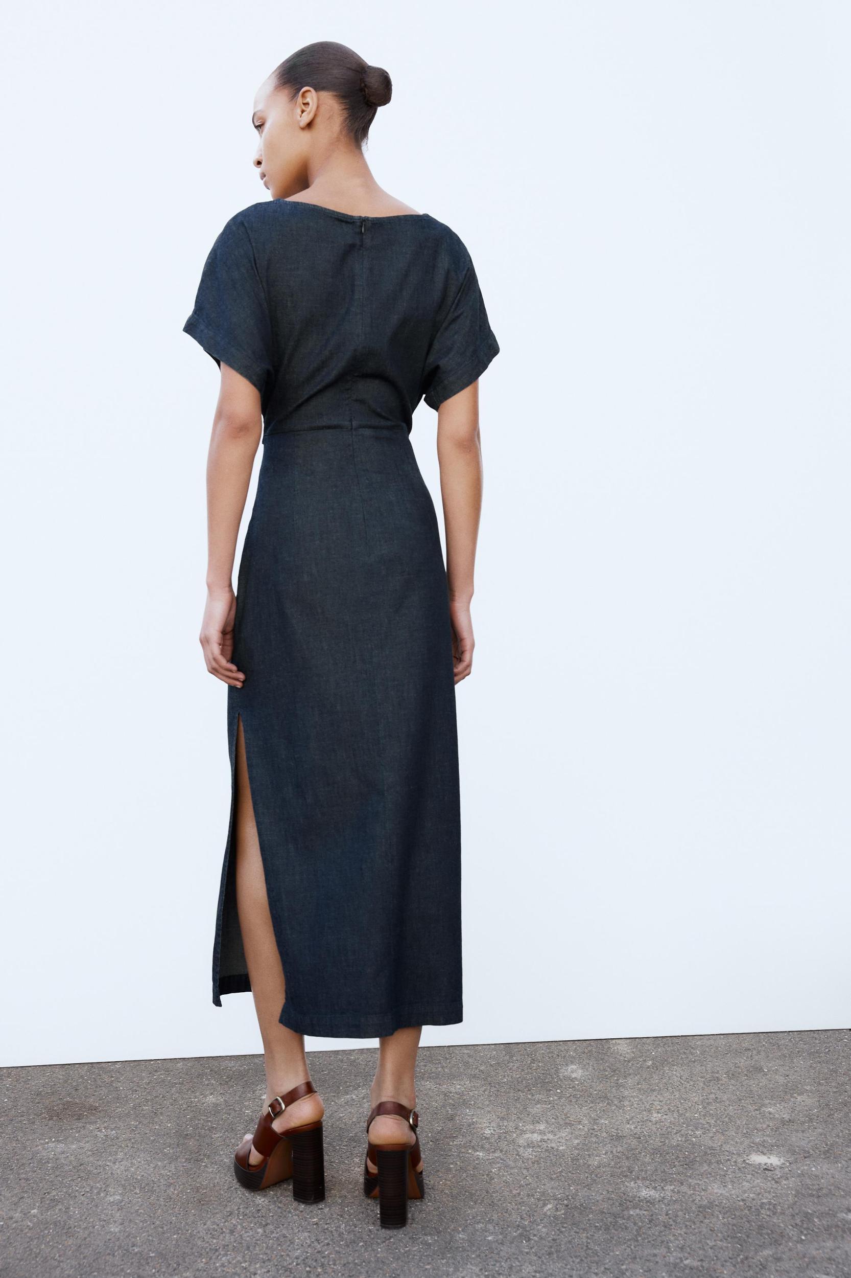 DRAPED MIDI DRESS Product Image