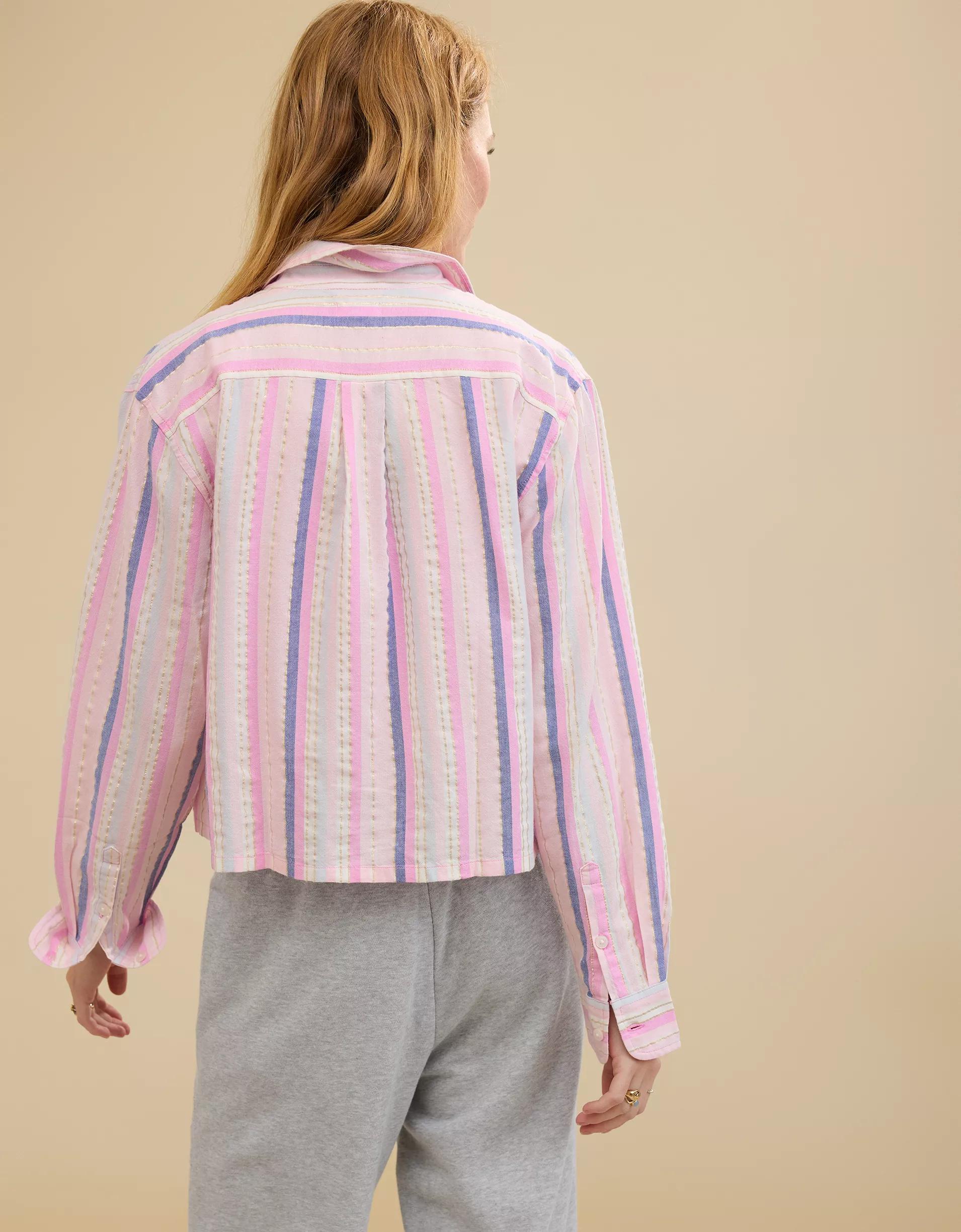 Aerie Off-Duty Poplin Pajama Shirt Product Image