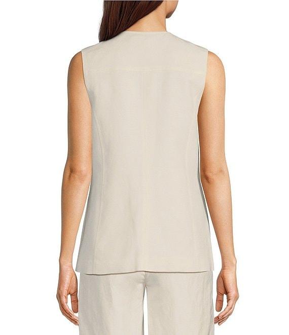 Calvin Klein Linen Blend Button Front Vest Product Image