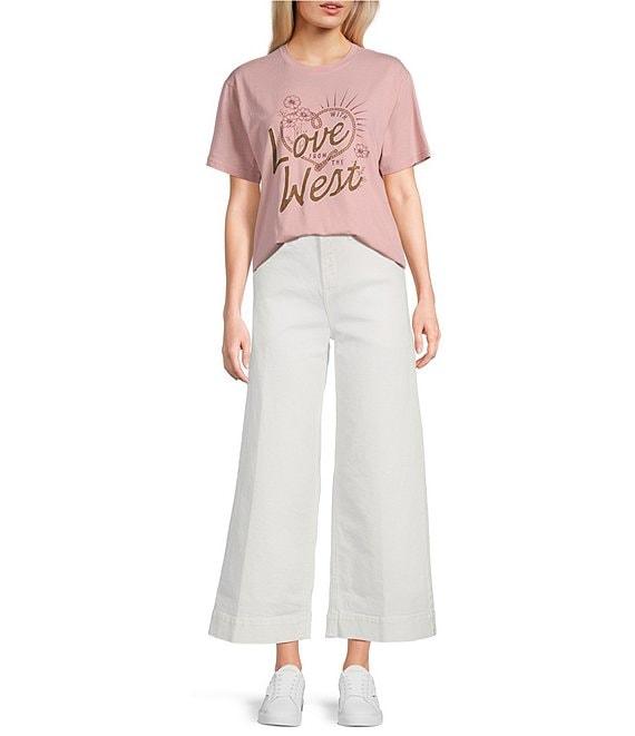 Ariat Burnout Jersey Western Crew Neck Short Sleeve T-Shirt Product Image