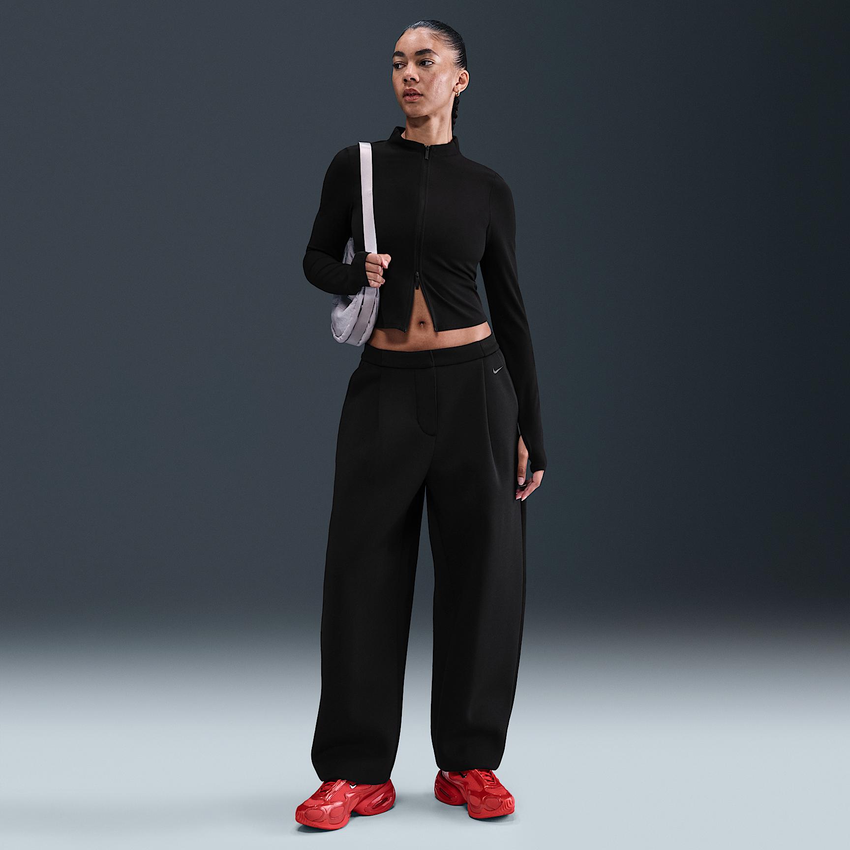 Womens Nike Sportswear Modern Fleece Mid-Rise Loose Pants | HV1964-010 Product Image