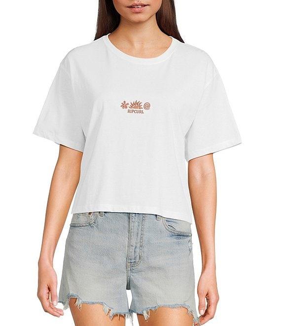 Rip Curl Tokens Short-Sleeve Cropped T-Shirt Product Image