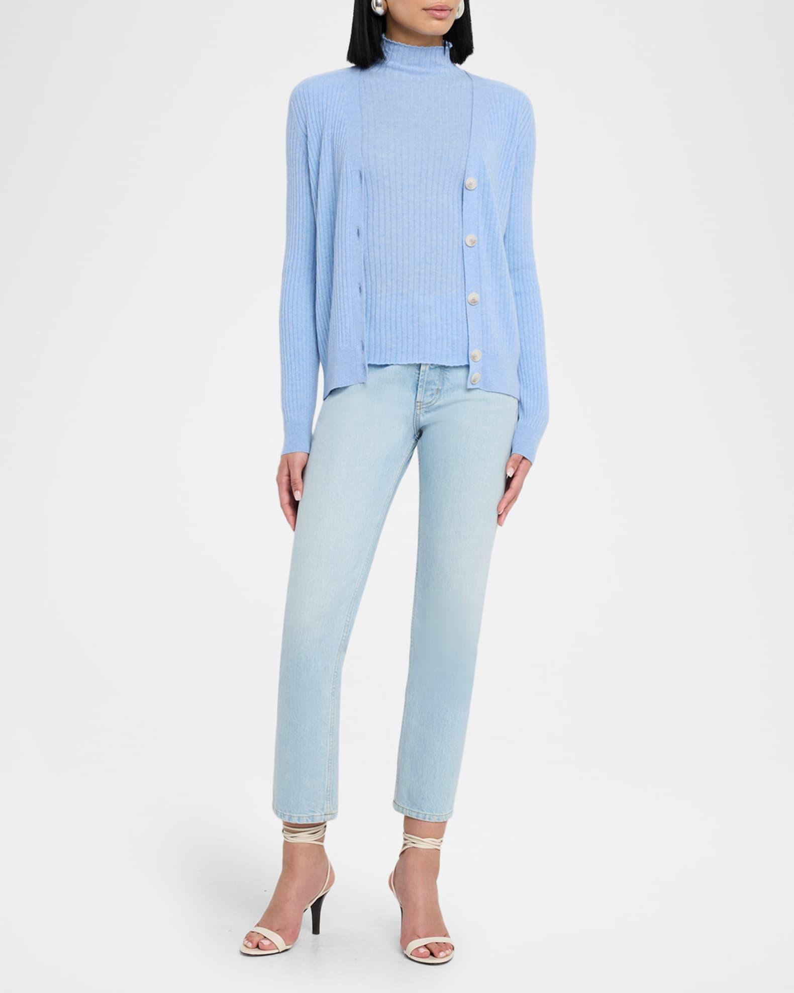 Ariana Cashmere Ribbed Turtleneck Sweater Product Image