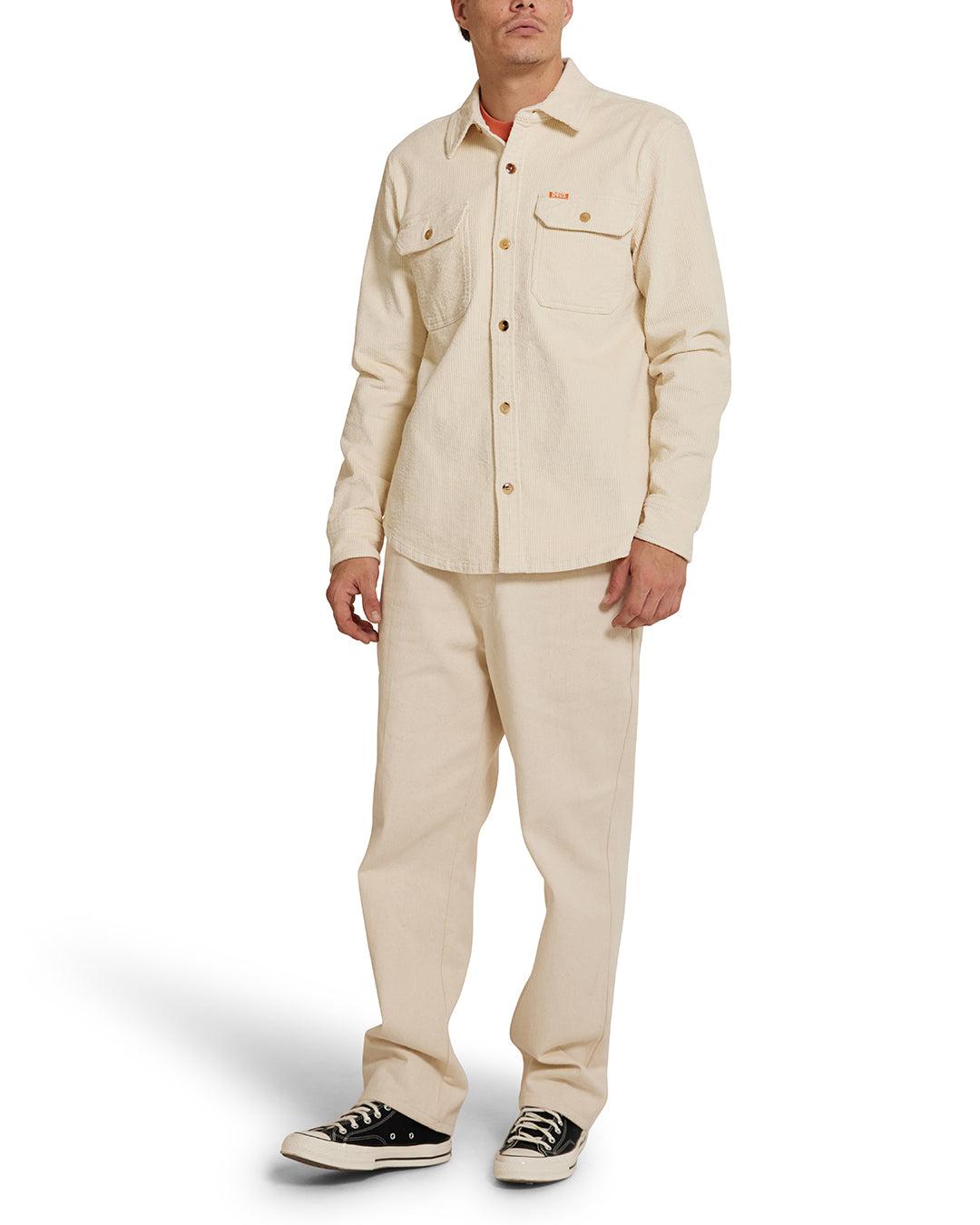 Vacay Cord Shirt - Dirty White Product Image