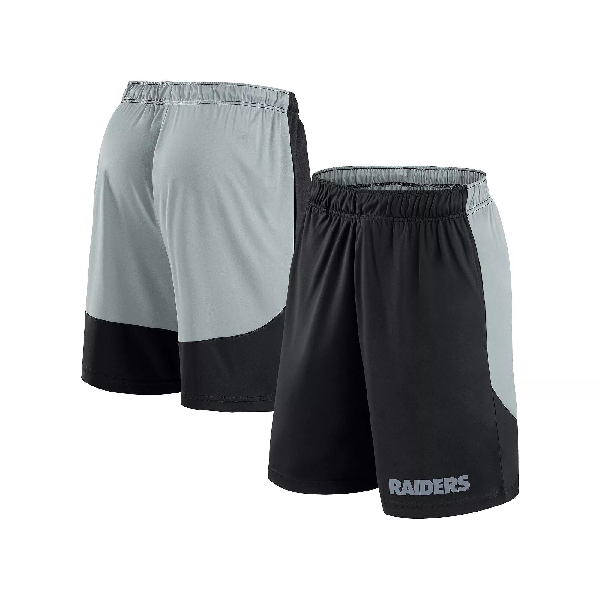 Men's Fanatics Black/Silver Las Vegas Raiders Big & Tall Launch Shorts, Size: XLT, Lvr Black Product Image