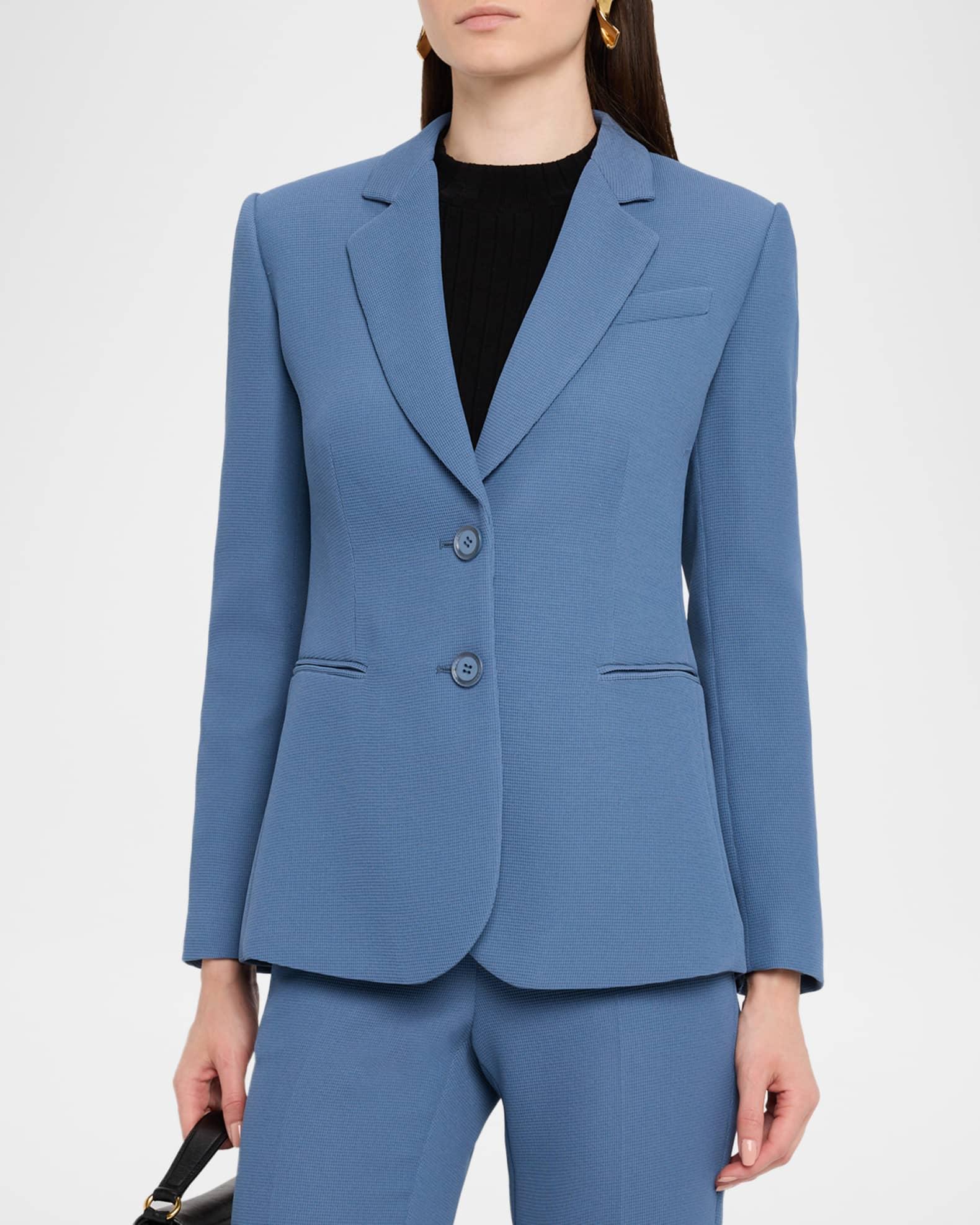 Single-Breasted Pique Blazer Product Image