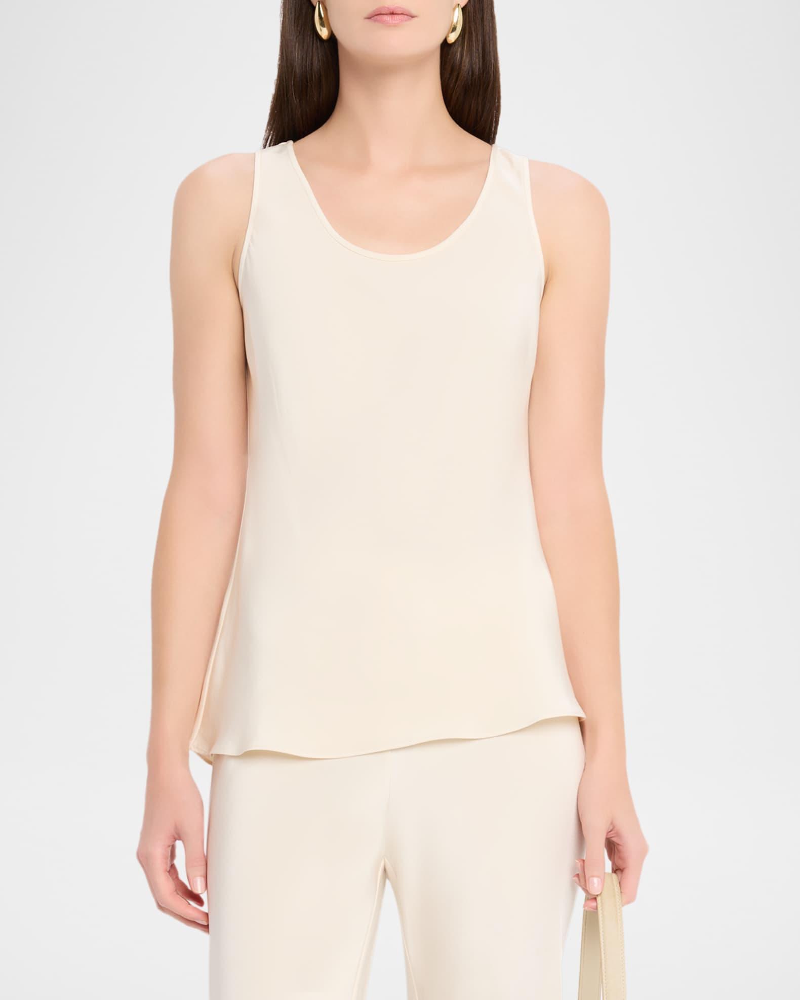 Scoop-Neck Silk Tank Product Image