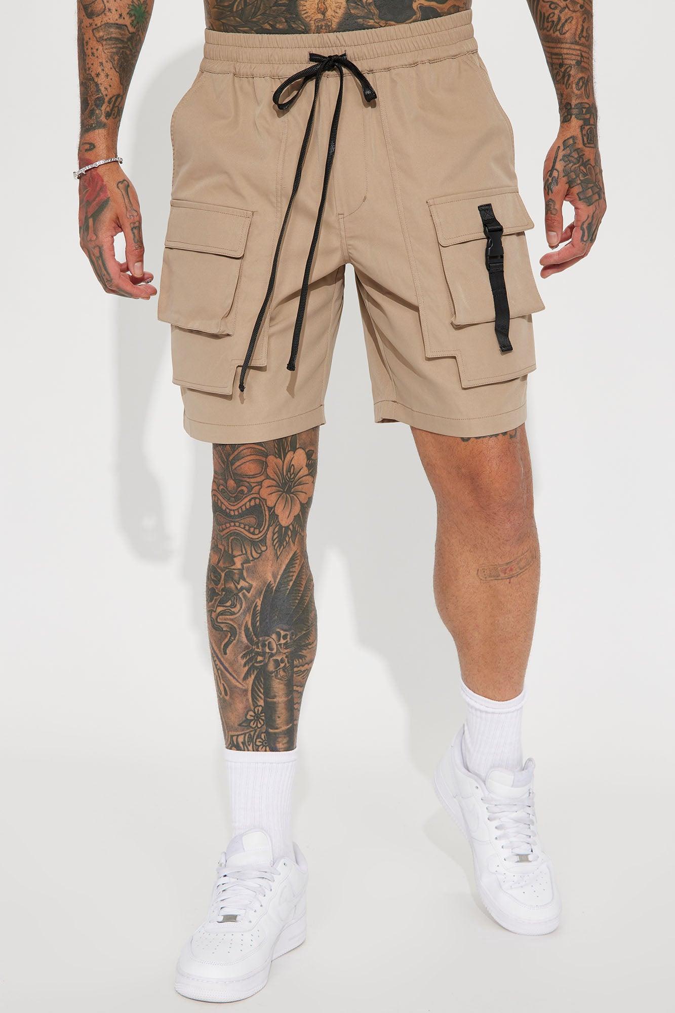 All Cap Utility Nylon Cargo Shorts - Taupe Product Image