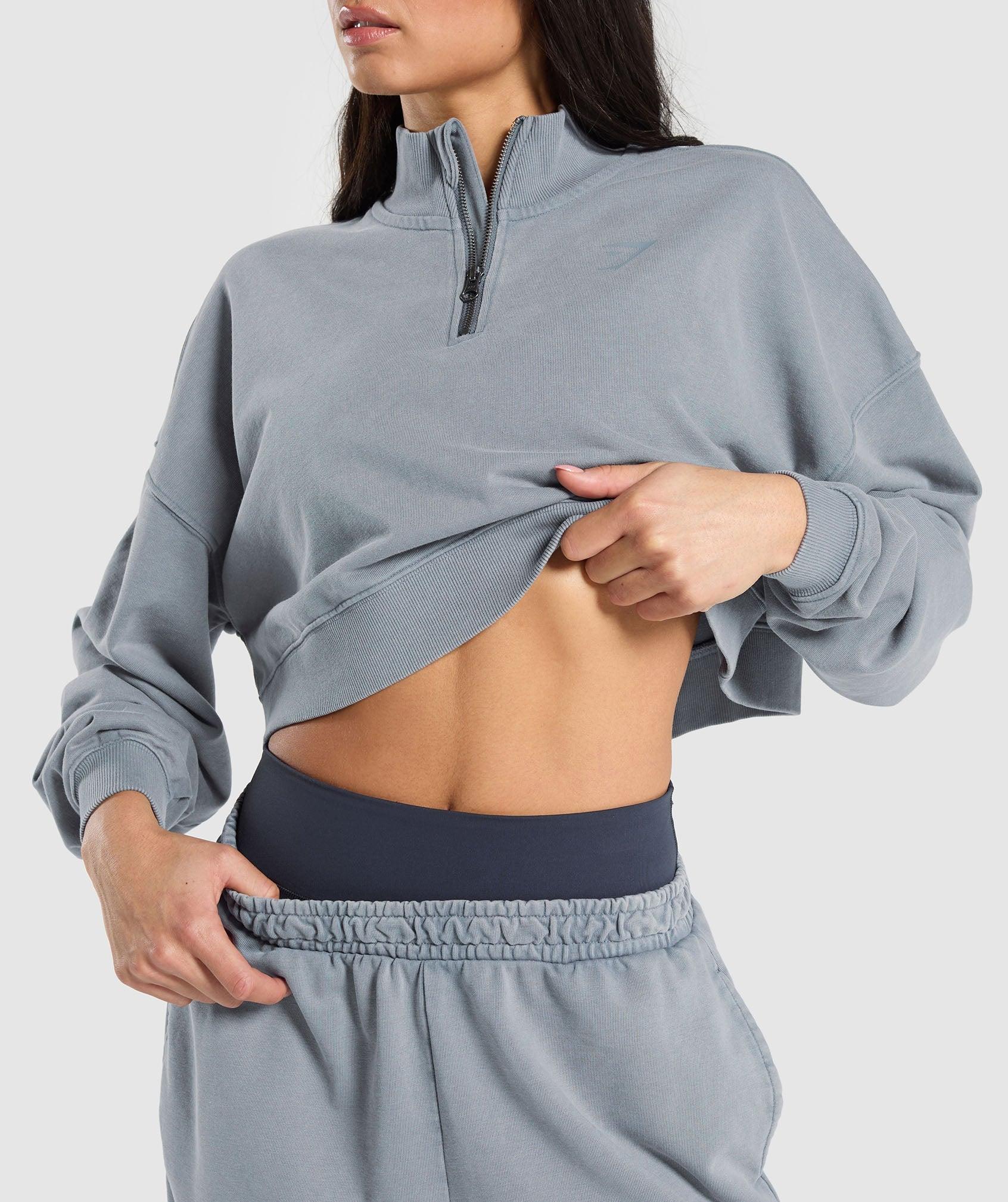 Gymshark Whitney 1/4 Zip - Iron Blue Female Product Image