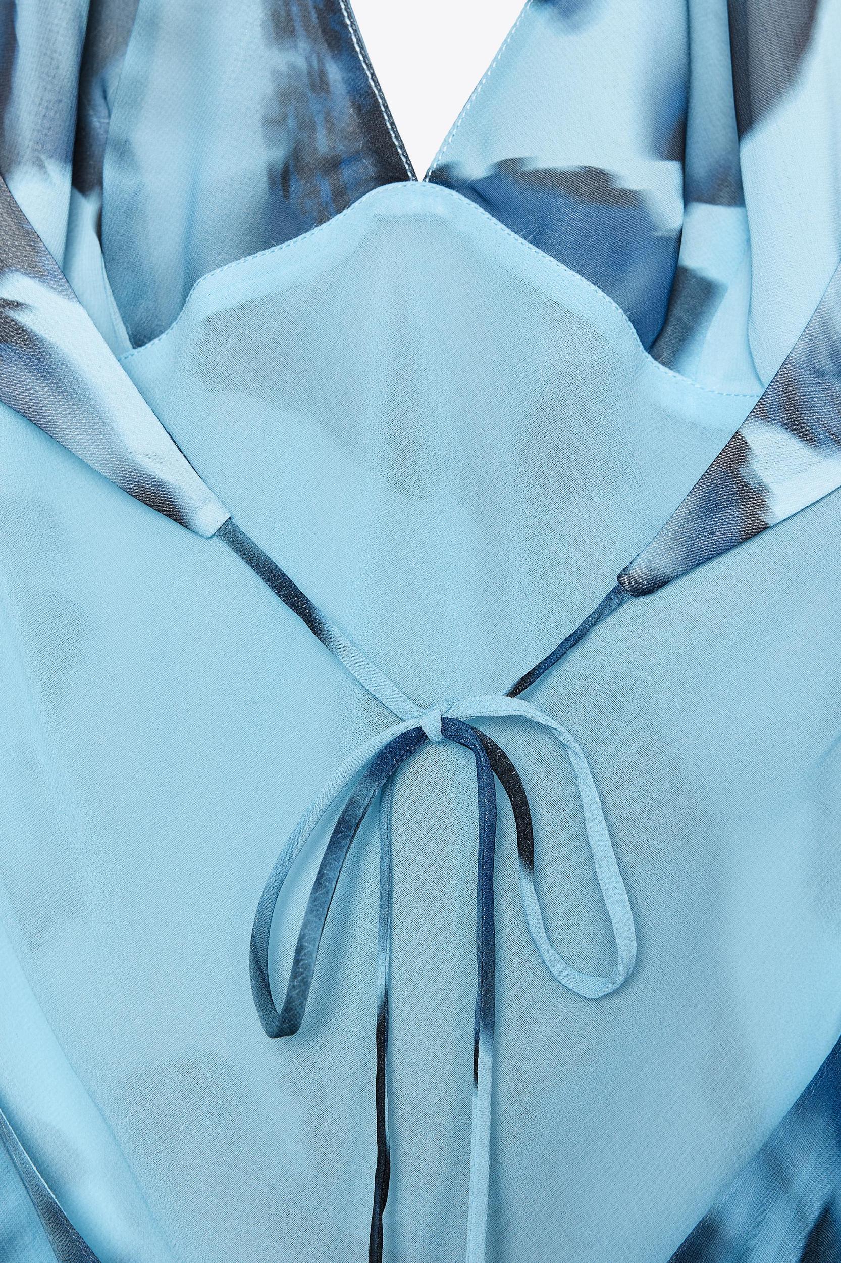 HALTER PRINTED LONG DRESS Product Image