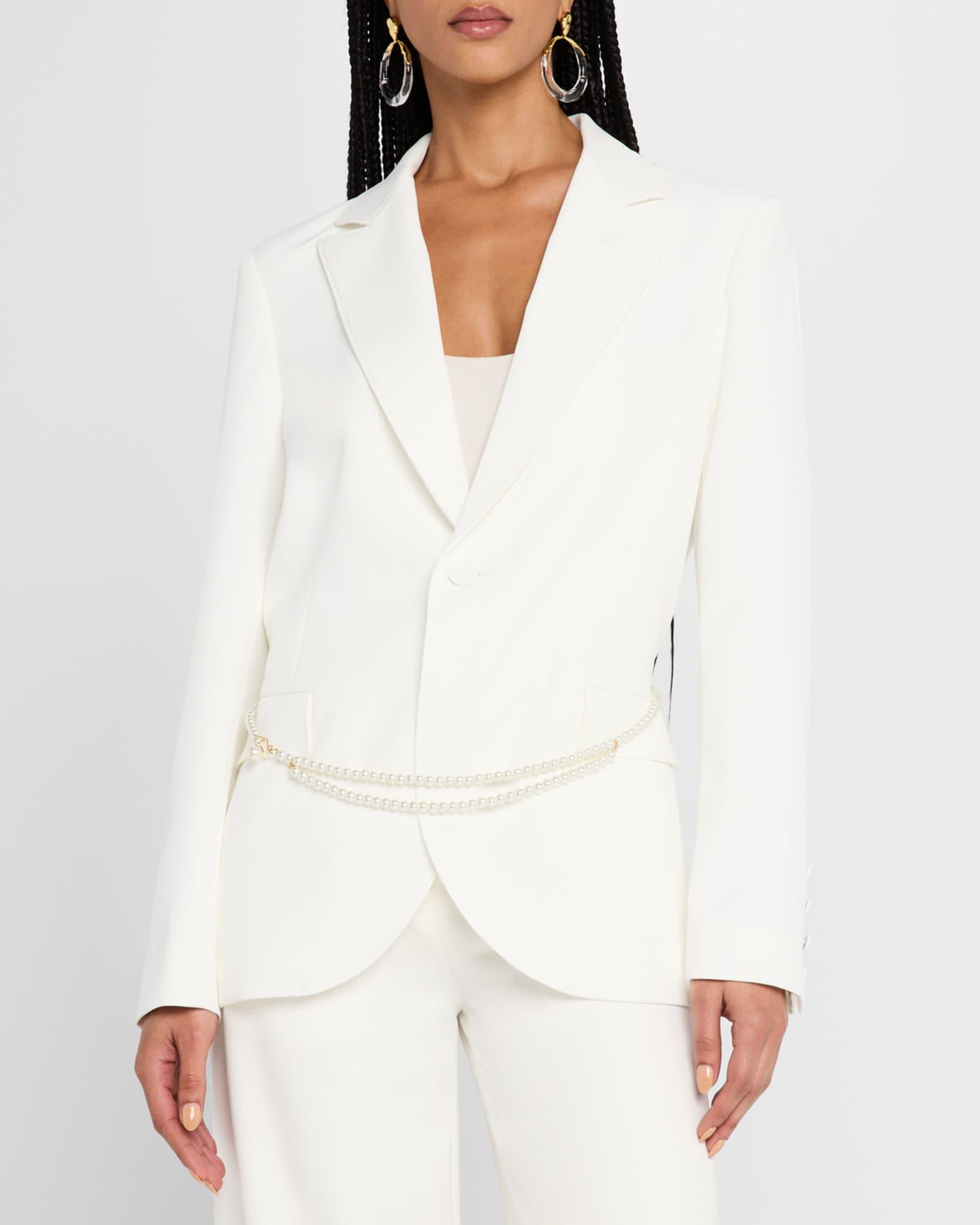 Martina Belted Crepe Blazer Product Image