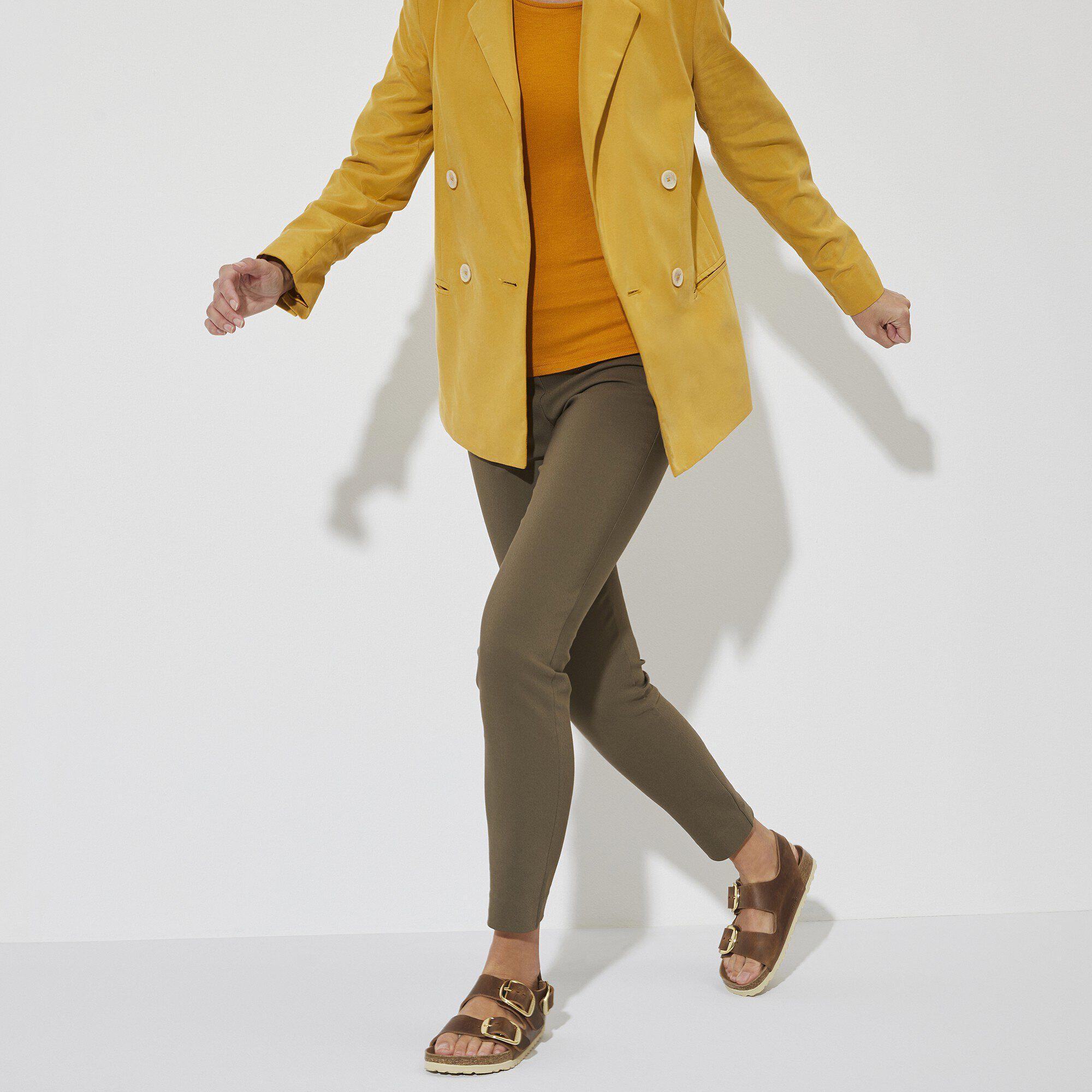 Milano Big Buckle Oiled Leather Olive Green Product Image