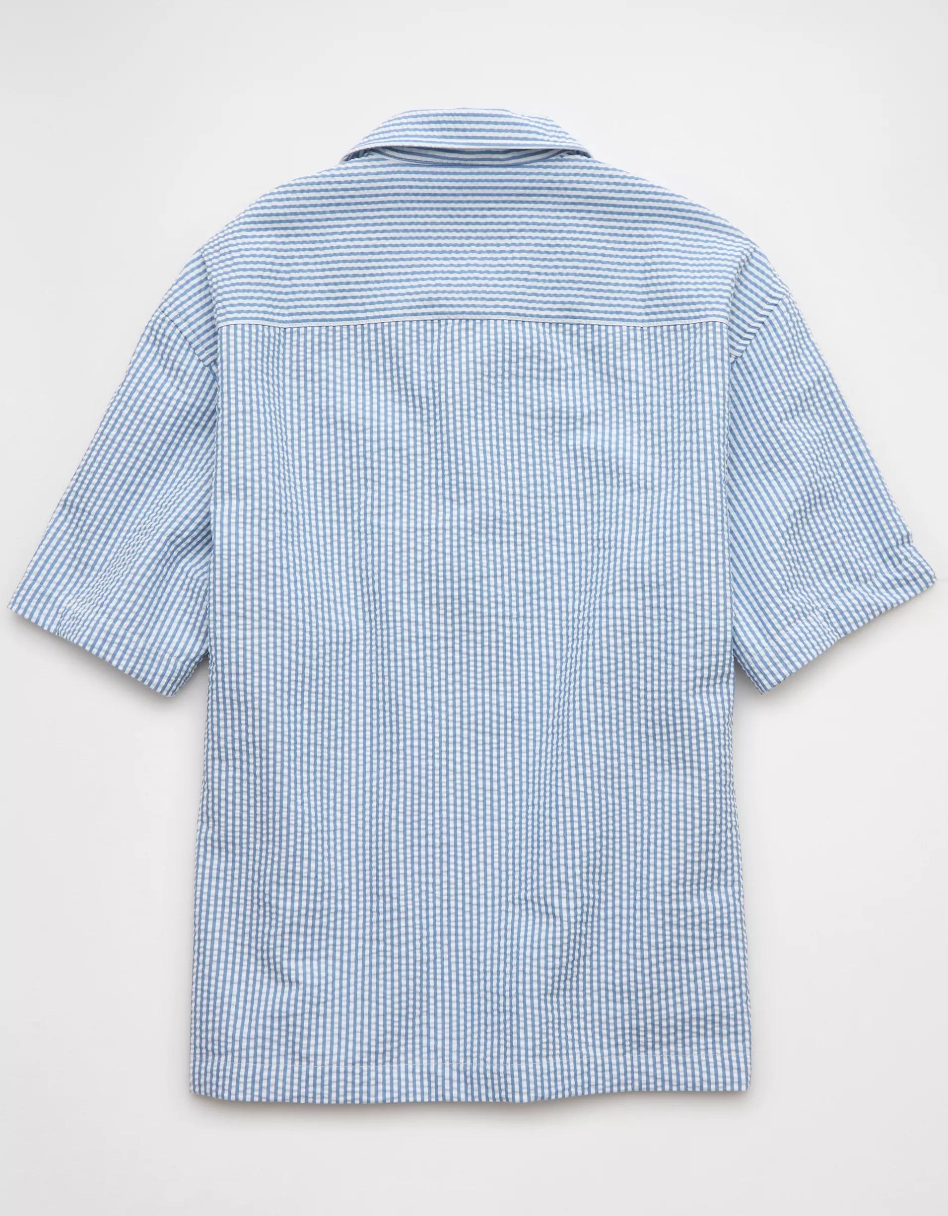 AE Poolside Striped Button-Up Shirt Product Image