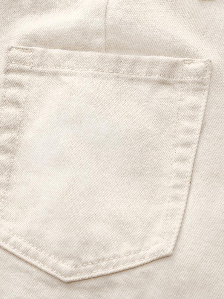 100% Cotton Denim Adjustable Waist Women Carrot Fit Jeans Product Image