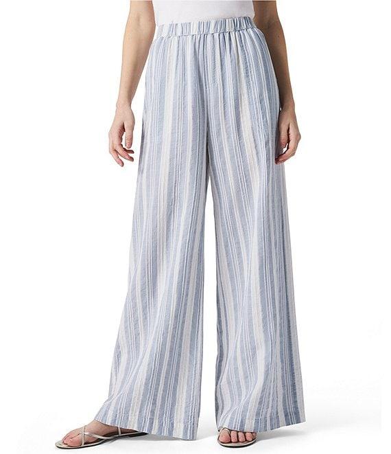 Splendid Raegan Linen Blend Knit Stripe Mid Rise Lounge Pants Product Image