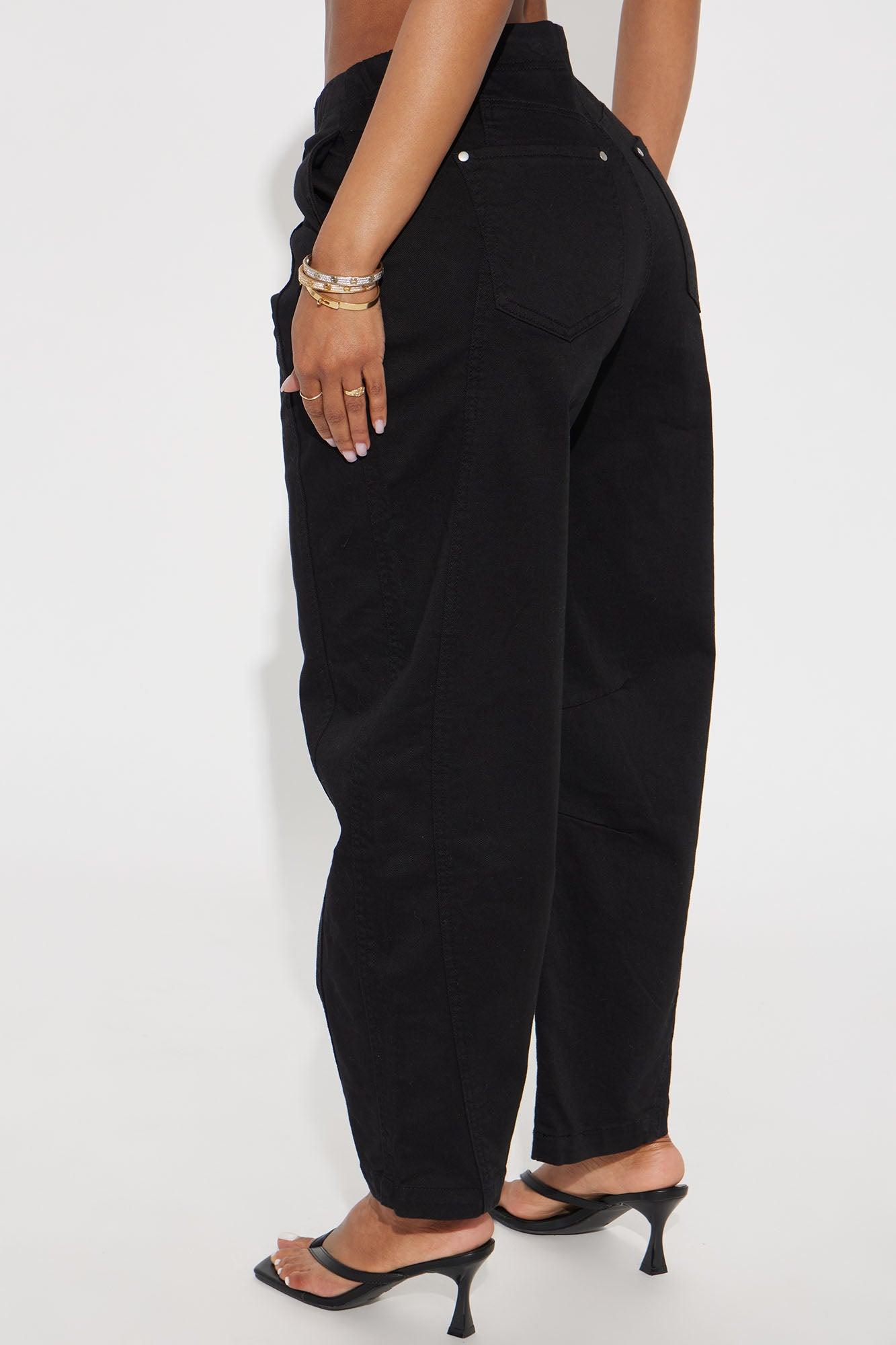 Irina Barrel Pant - Black Product Image