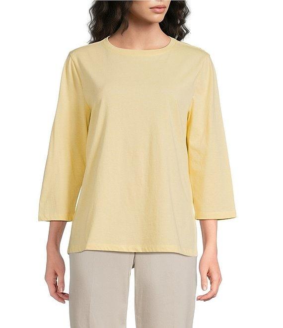 Westbound Perfect Outfit Picks Solid 3/4 Sleeve Crew Neck Top Product Image