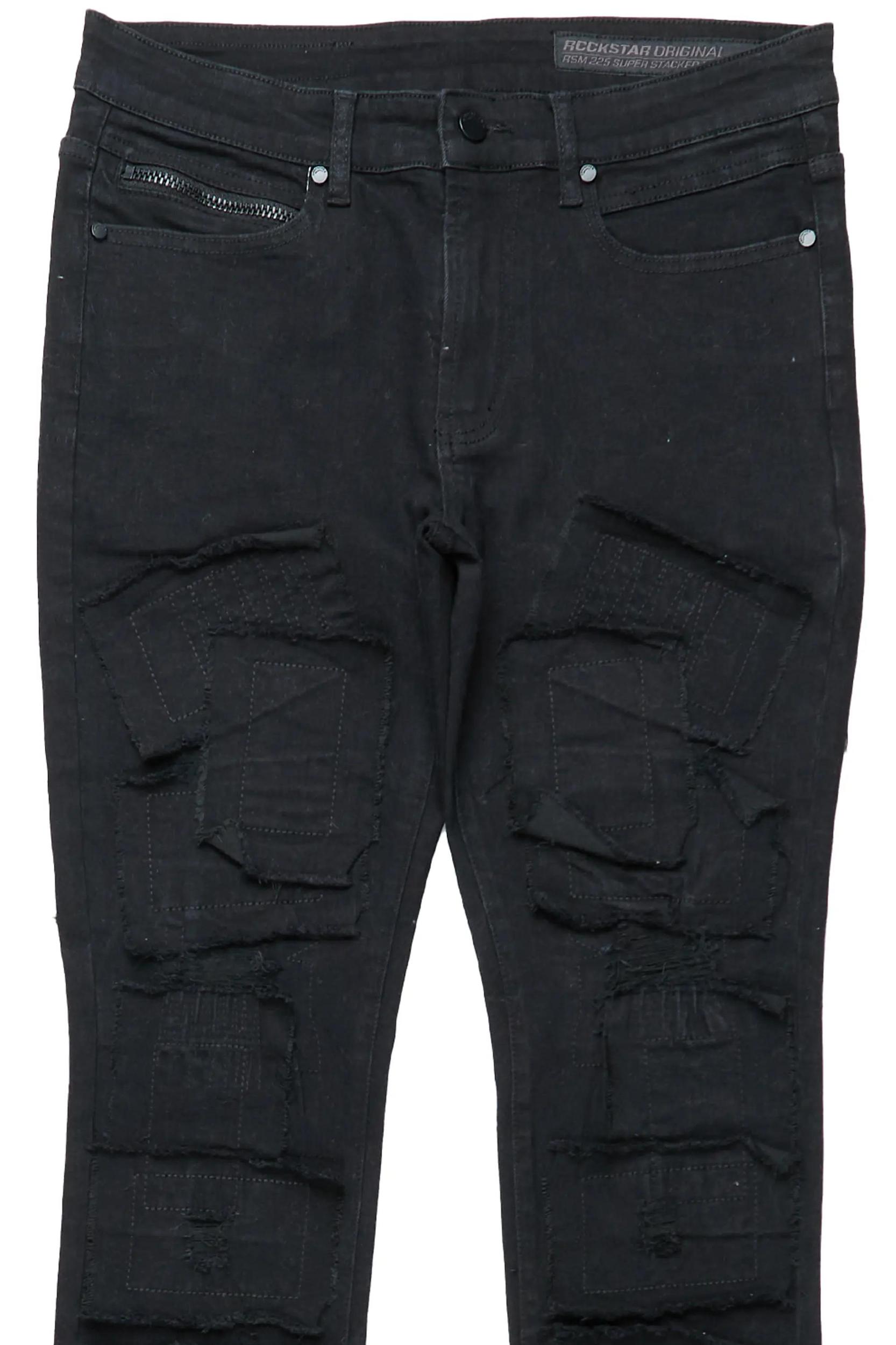 Camden Jet Black Super Stacked Flare Jean Male Product Image