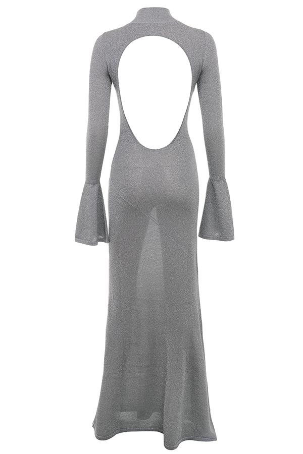 Sancha  steel metallic maxi dress Product Image