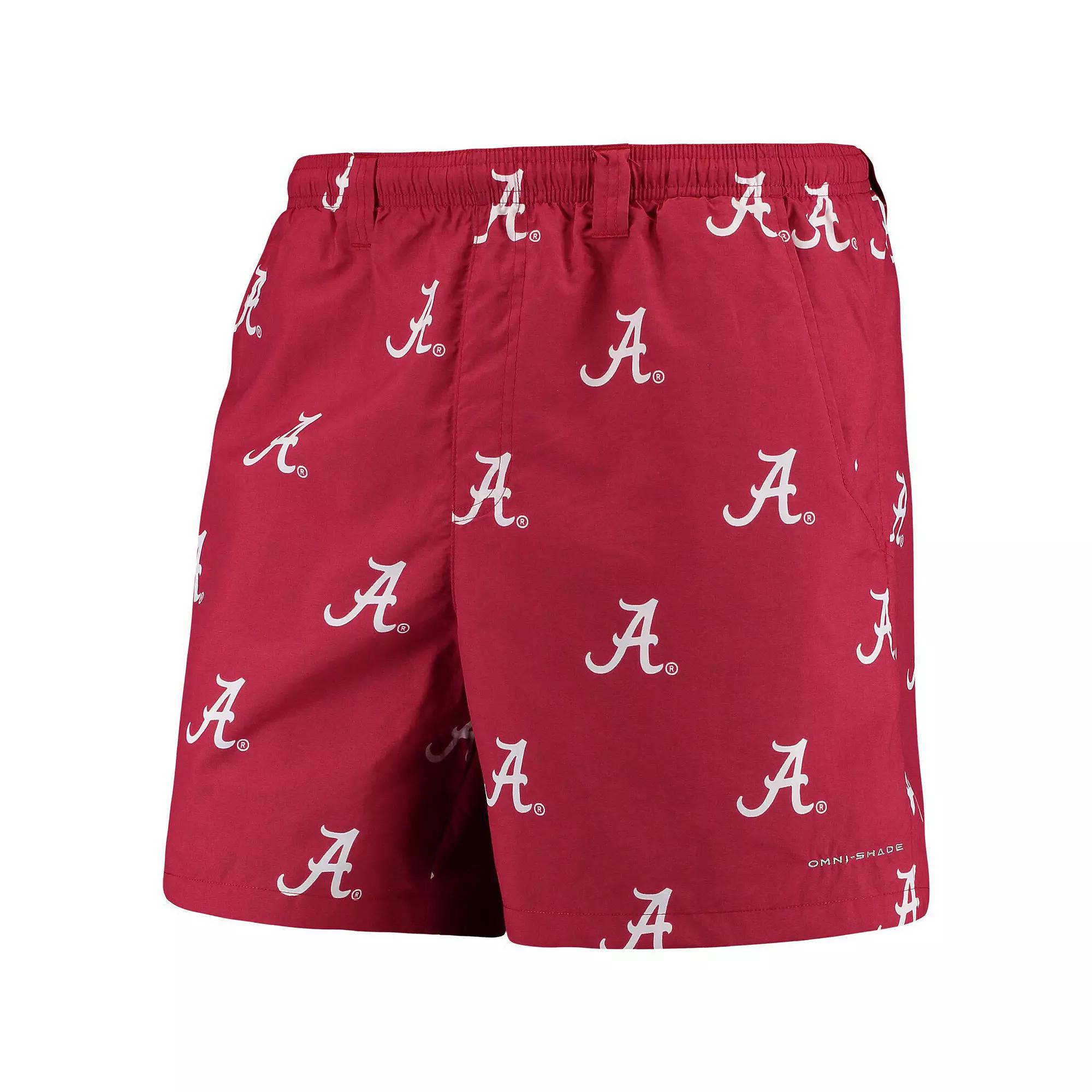 Men's Columbia Crimson Alabama Crimson Tide PFG Backcast II Omni-Shade Hybrid Shorts,  Product Image