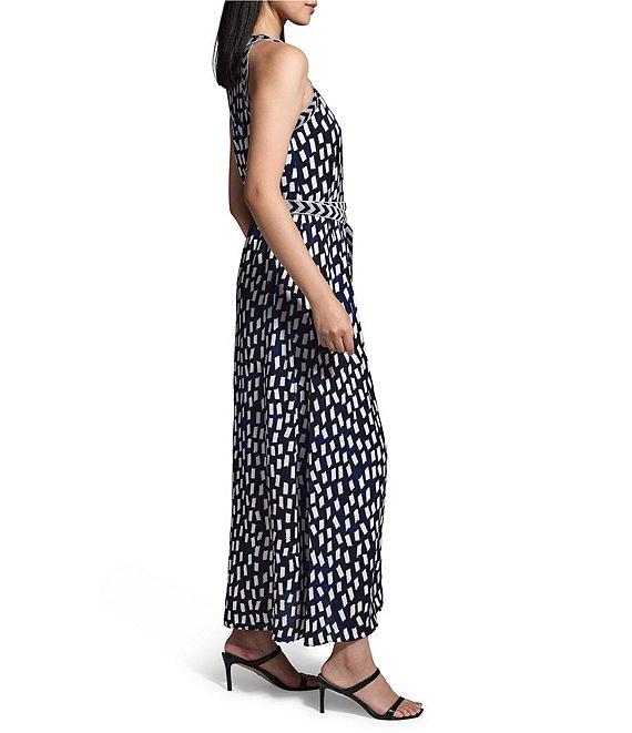 NIC + ZOE Embellished Starry Sky Becca Round Neck Sleeveless Fit-And-Flare Midi Dress Product Image