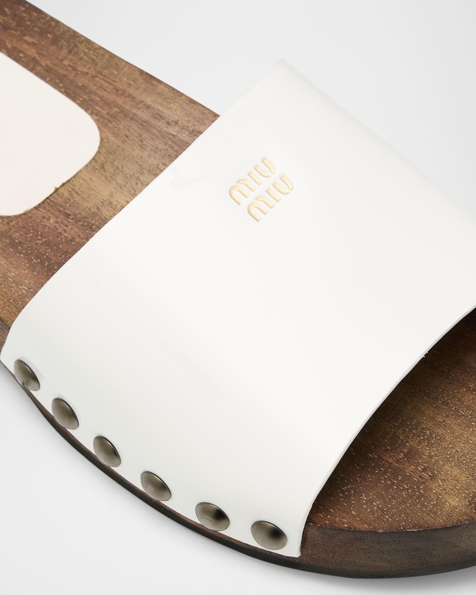 Leather Logo Slide Clogs Product Image