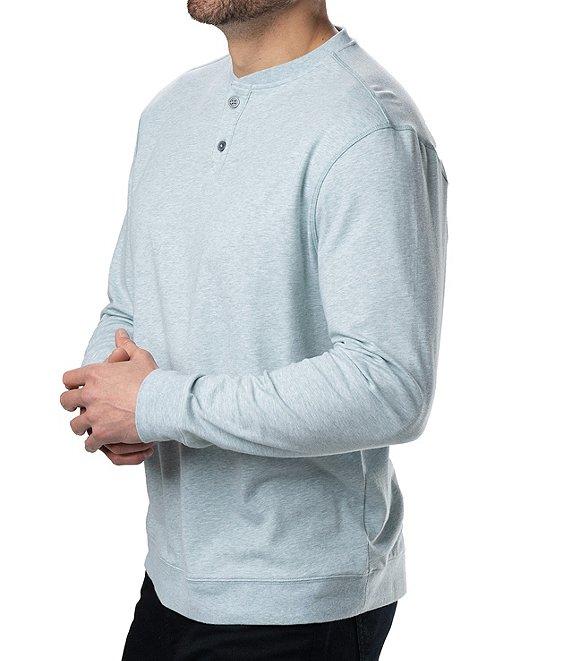 BLACK CLOVER Long Sleeve Henley Maddox Crew Neck Pullover Product Image