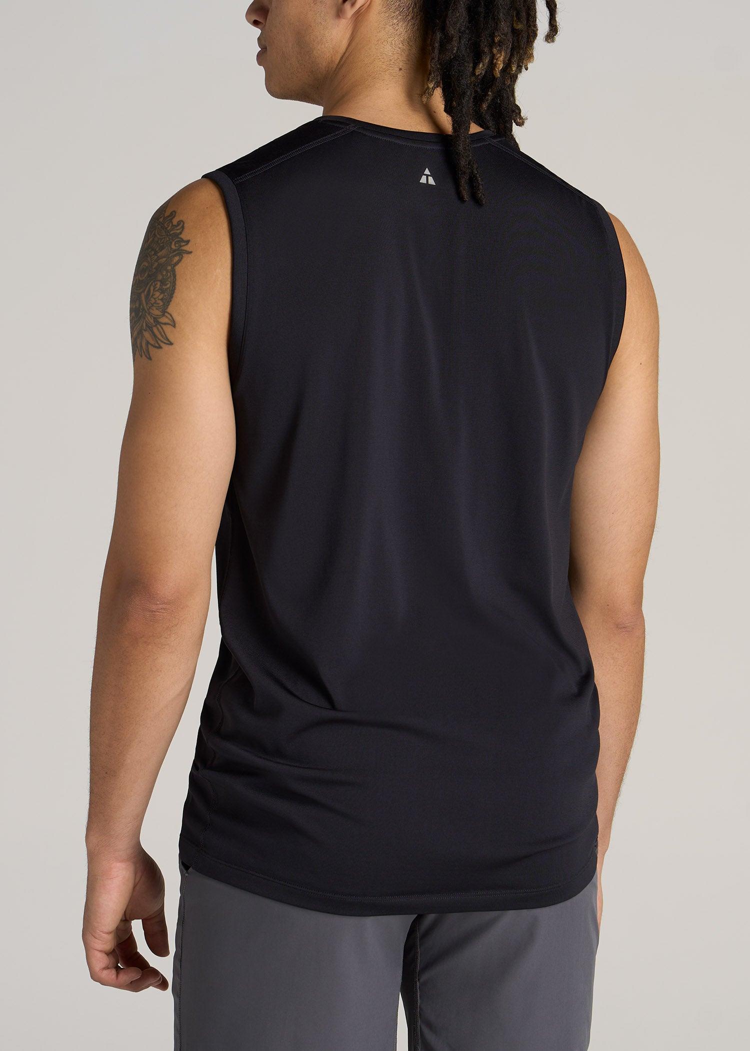 A.T. Performance MODERN-FIT Jersey Tank For Tall Men in Black Product Image